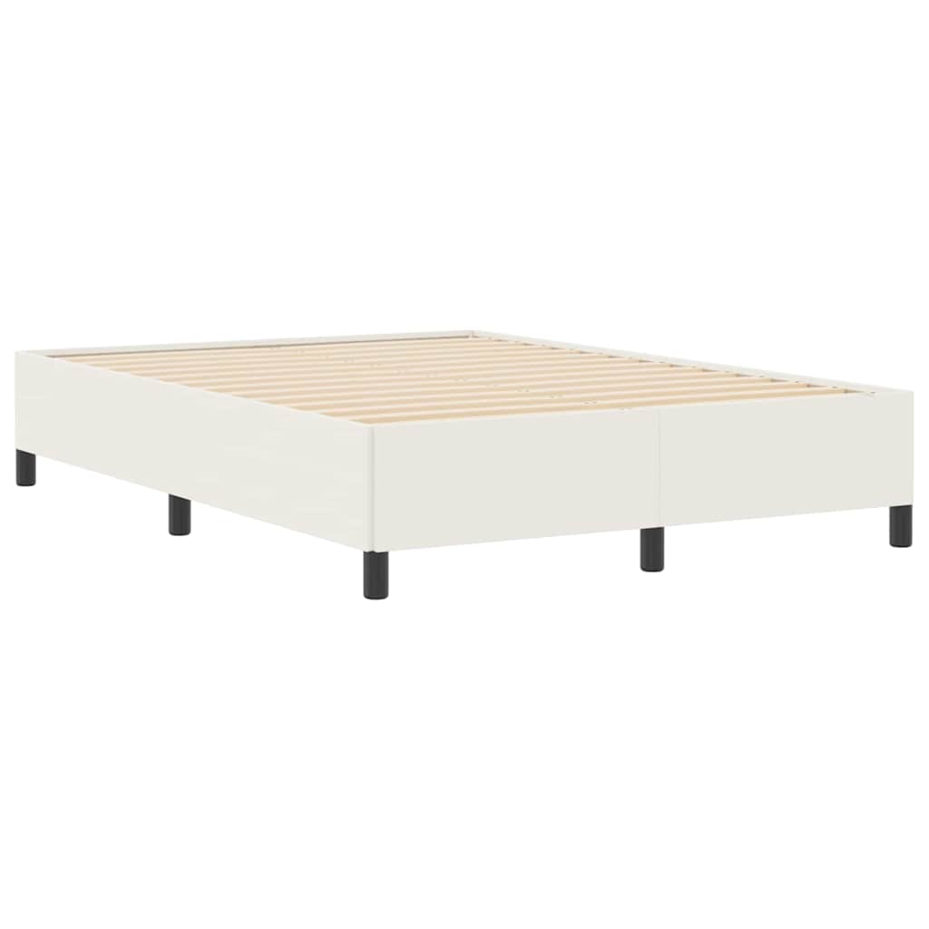 vidaXL Κρεβάτι με ελατήρια Κρεμ 140 x 200 cm Υφασμάτινο Κορντουρά