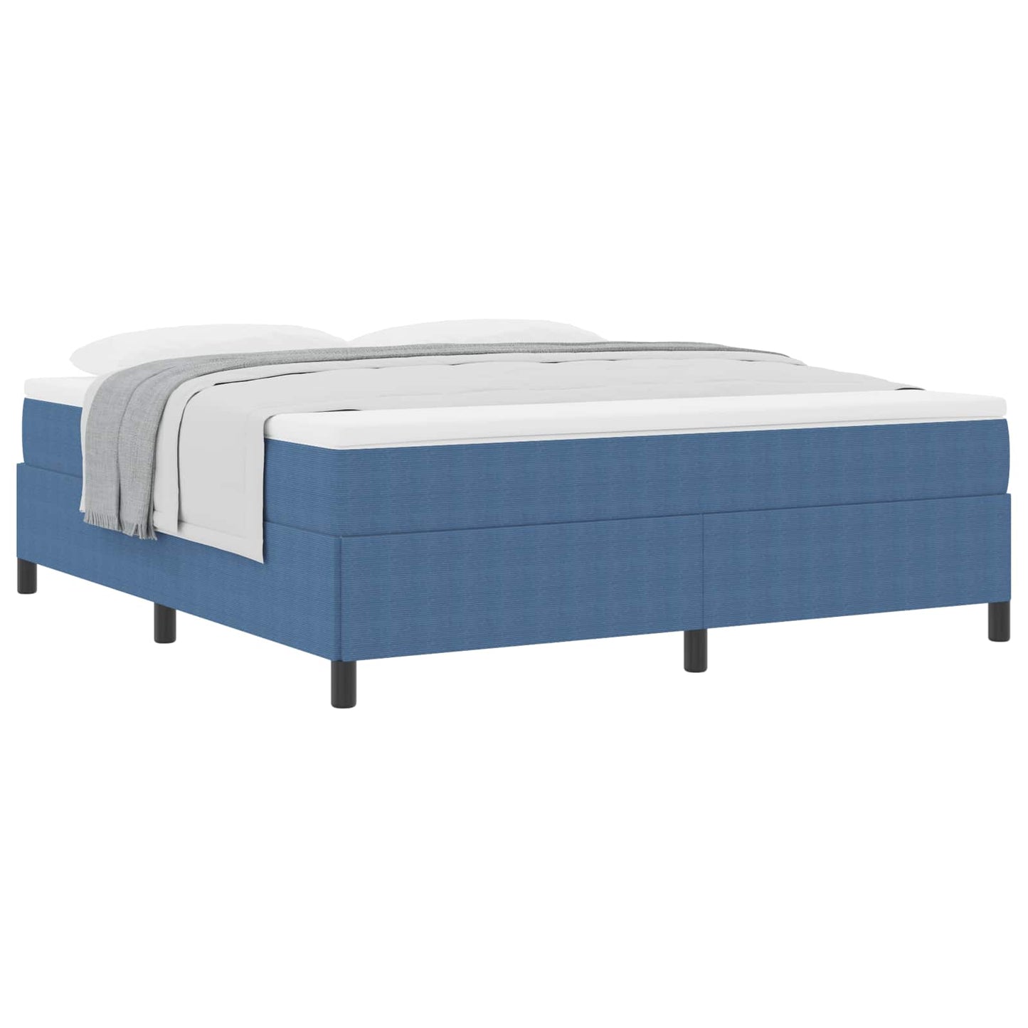 vidaXL Κρεβάτι με ελατήρια Μπλε 180 x 200 cm Υφασμάτινο Κορντουρά