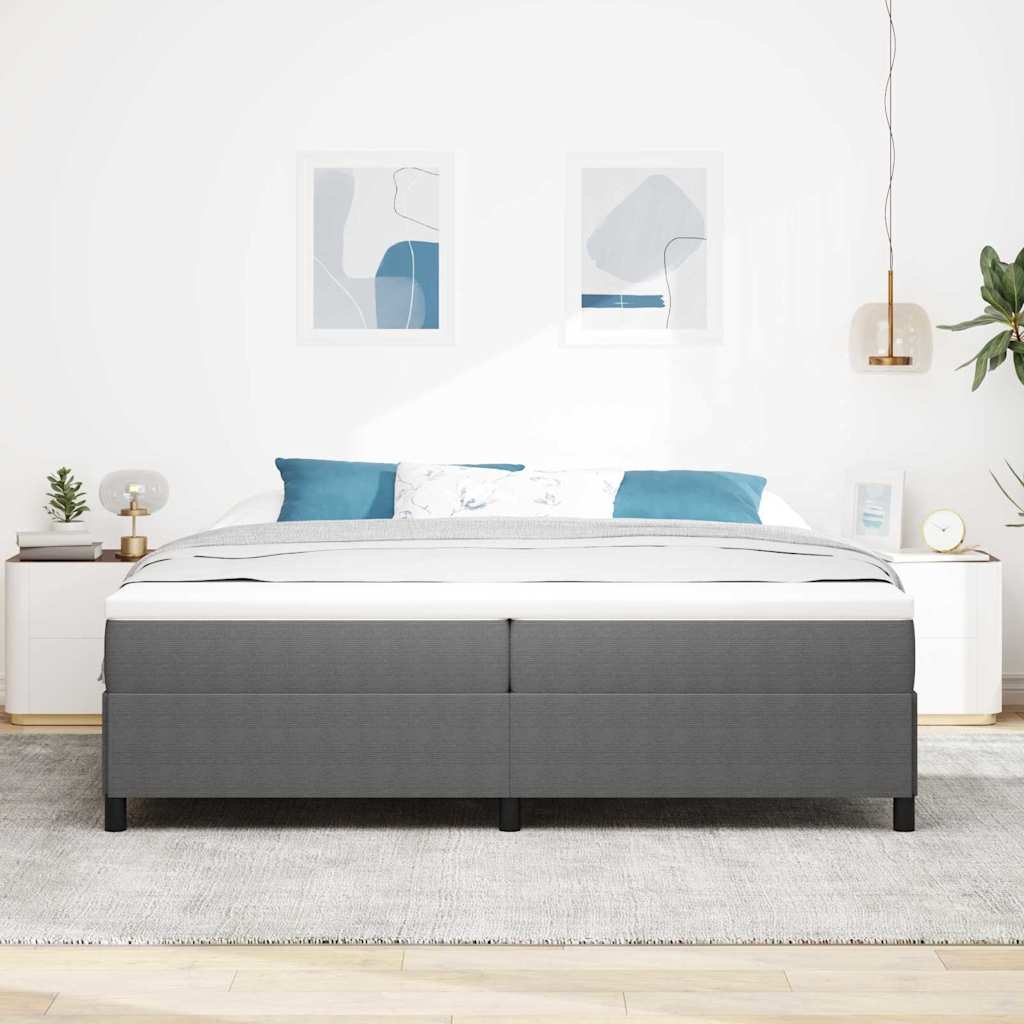 vidaXL Κρεβάτι με ελατήρια Ανοιχτό γκρι 200 x 200 cm