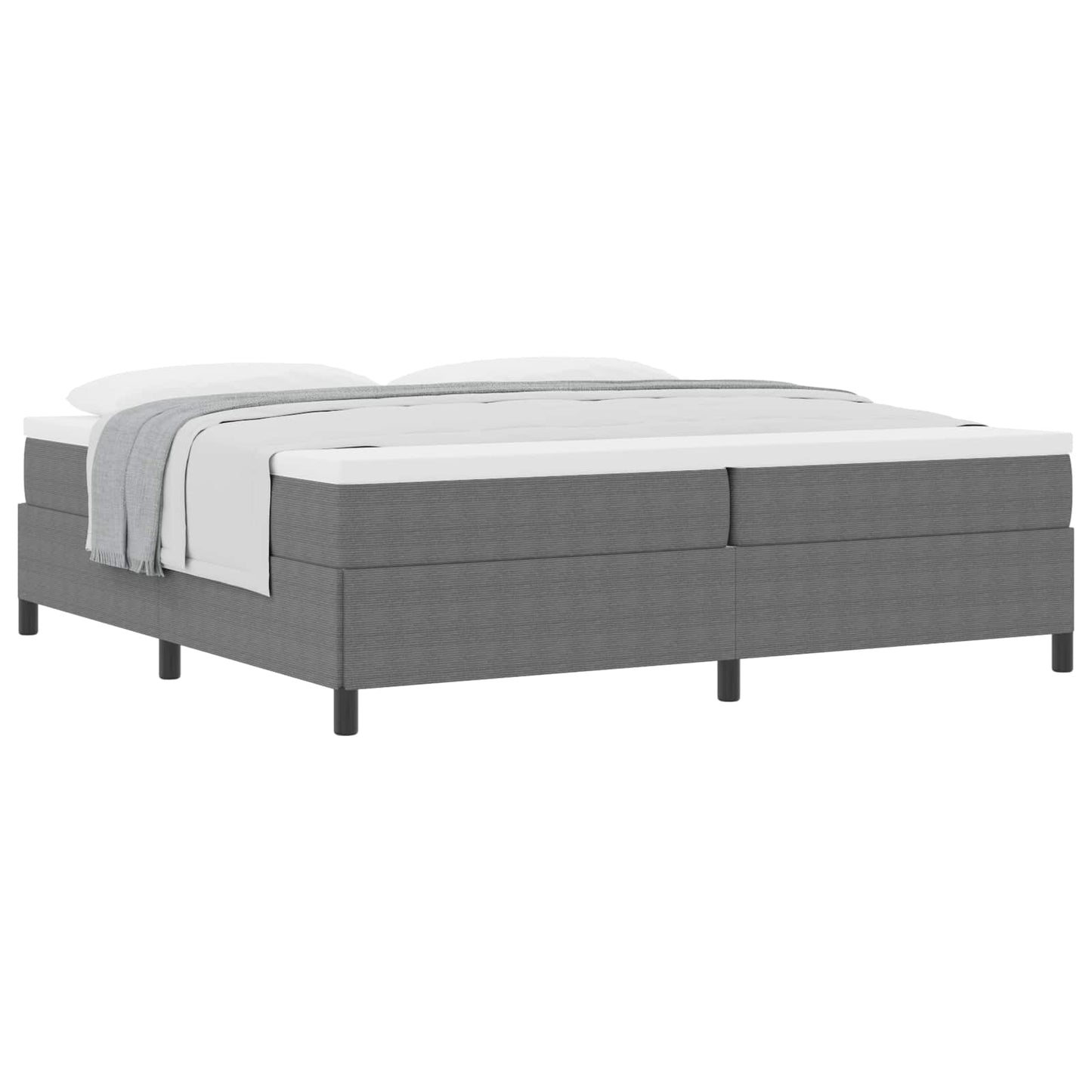 vidaXL Κρεβάτι με ελατήρια Ανοιχτό γκρι 200 x 200 cm