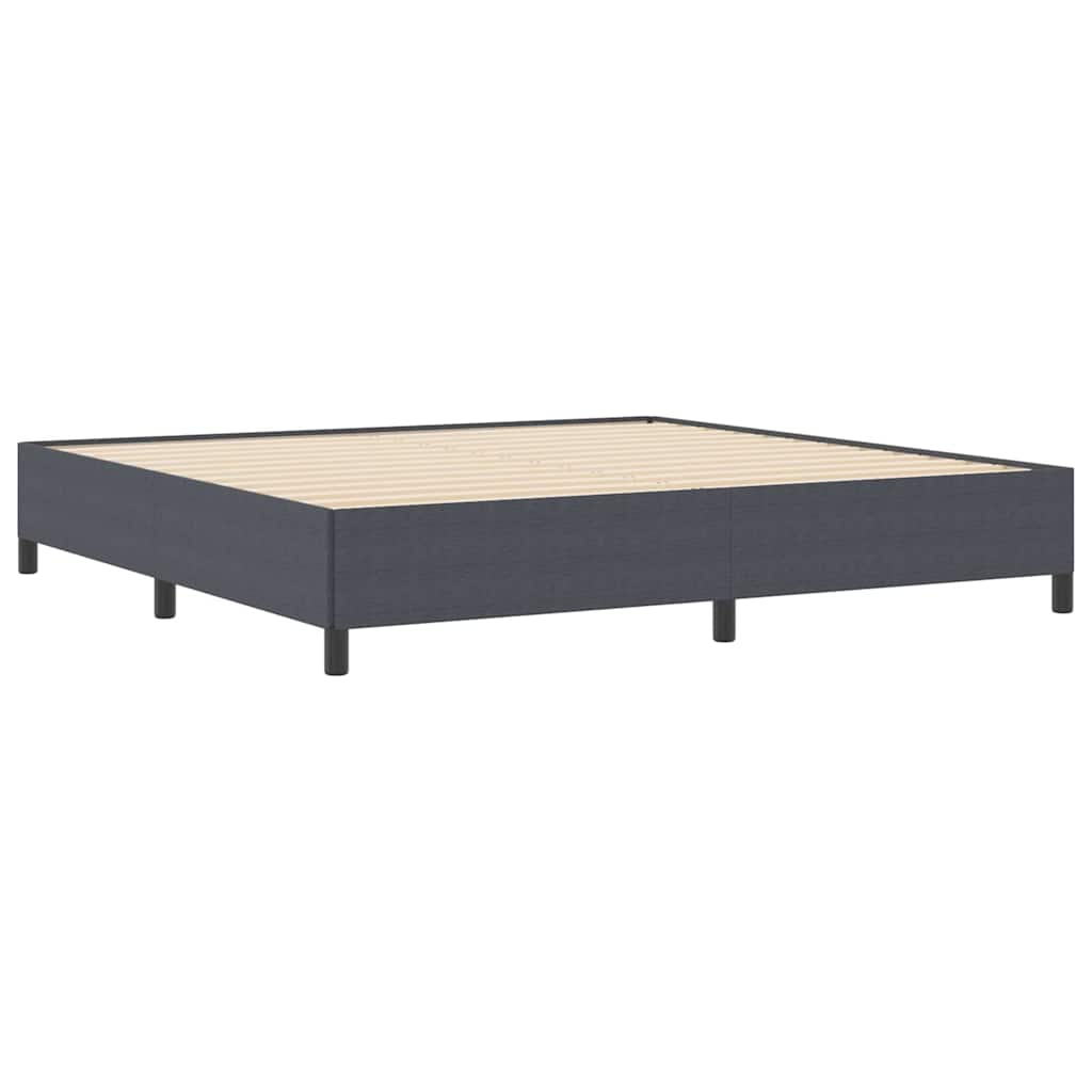 vidaXL Κρεβάτι με ελατήρια Σκούρο Γκρι 200 x 200 cm