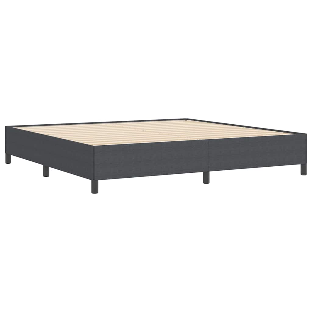 vidaXL Κρεβάτι με ελατήρια Σκούρο Γκρι 200 x 200 cm