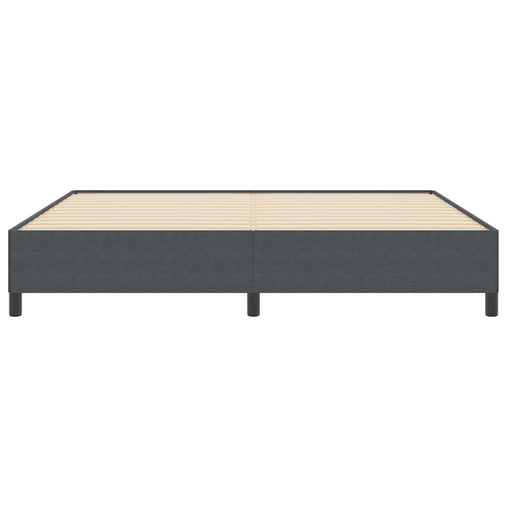 vidaXL Κρεβάτι με ελατήρια Σκούρο Γκρι 200 x 200 cm