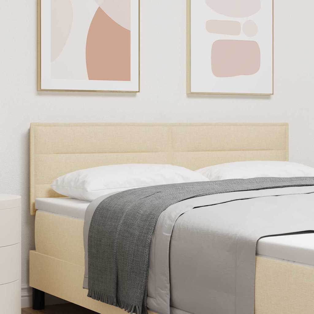 vidaXL Κεφαλάρι με κεφαλάρι Κρεμ 144 cm Τεχνητό Δέρμα