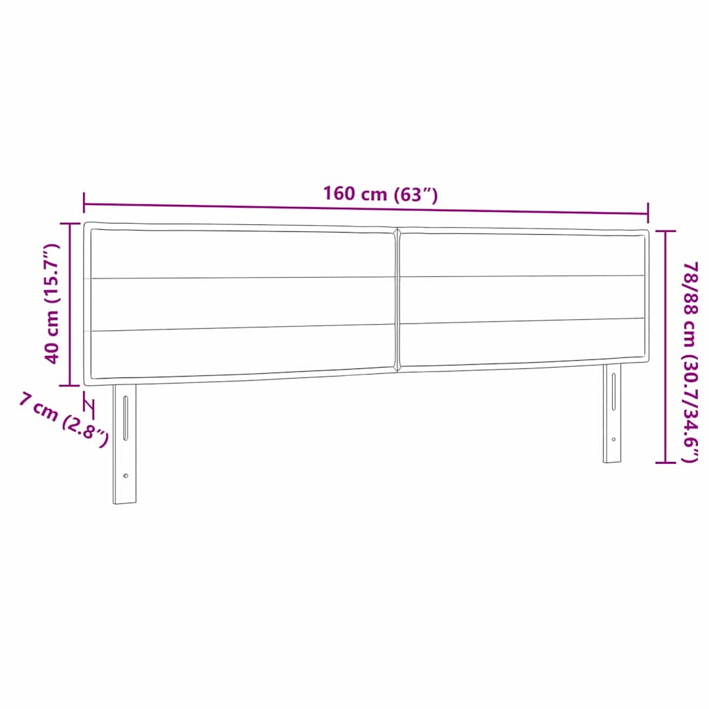 vidaXL Κεφαλάρι Ανοιχτό γκρι 160 cm ύφασμα