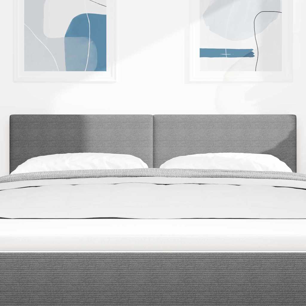 vidaXL Κεφαλάρι με κεφαλάρι Ανοιχτό γκρι 144 cm Τεχνητό Δέρμα