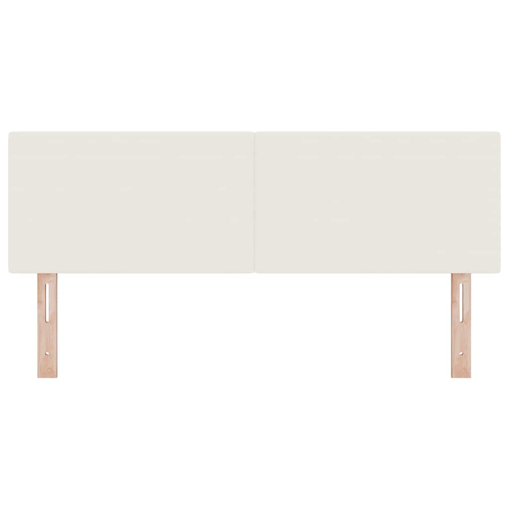 vidaXL Κεφαλάρι με κεφαλάρι Κρεμ 160 cm Τεχνητό Δέρμα