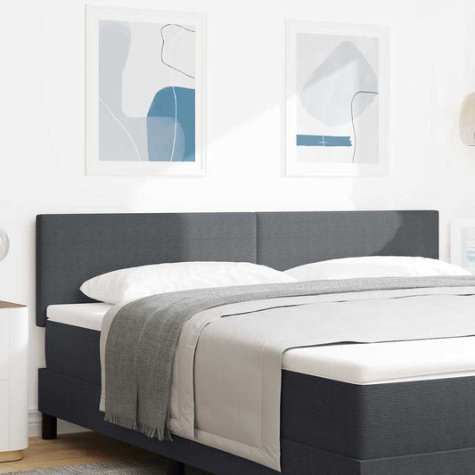 vidaXL Κεφαλάρι με κεφαλάρι Σκούρο Γκρι 180 cm Τεχνητό Δέρμα