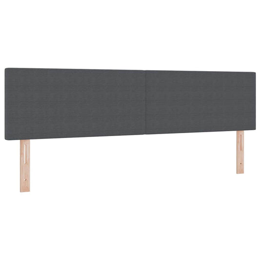 vidaXL Κεφαλάρι με κεφαλάρι Σκούρο Γκρι 180 cm Τεχνητό Δέρμα
