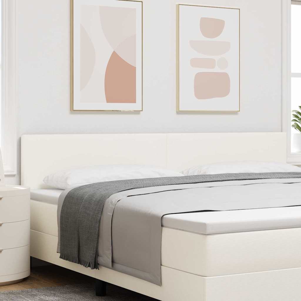 vidaXL Κεφαλάρι Κρεμ 200 cm Υφασμάτινο Κορντουρά