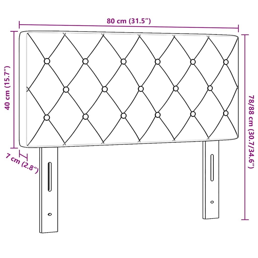 vidaXL Βελούδινο Κεφαλάρι Argyle Ανοιχτό γκρι 80 cm Βελούδο