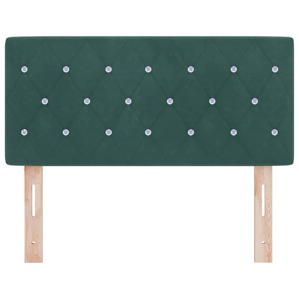 vidaXL Βελούδινο Κεφαλάρι Argyle Σκούρο πράσινο 90 cm Βελούδο