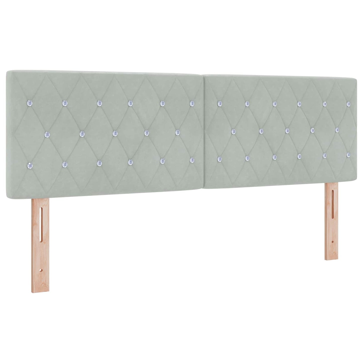 vidaXL Κεφαλάρι Ανοιχτό γκρι 144 cm Βελούδο