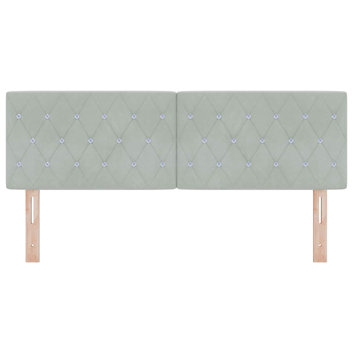 vidaXL Κεφαλάρι Ανοιχτό γκρι 144 cm Βελούδο