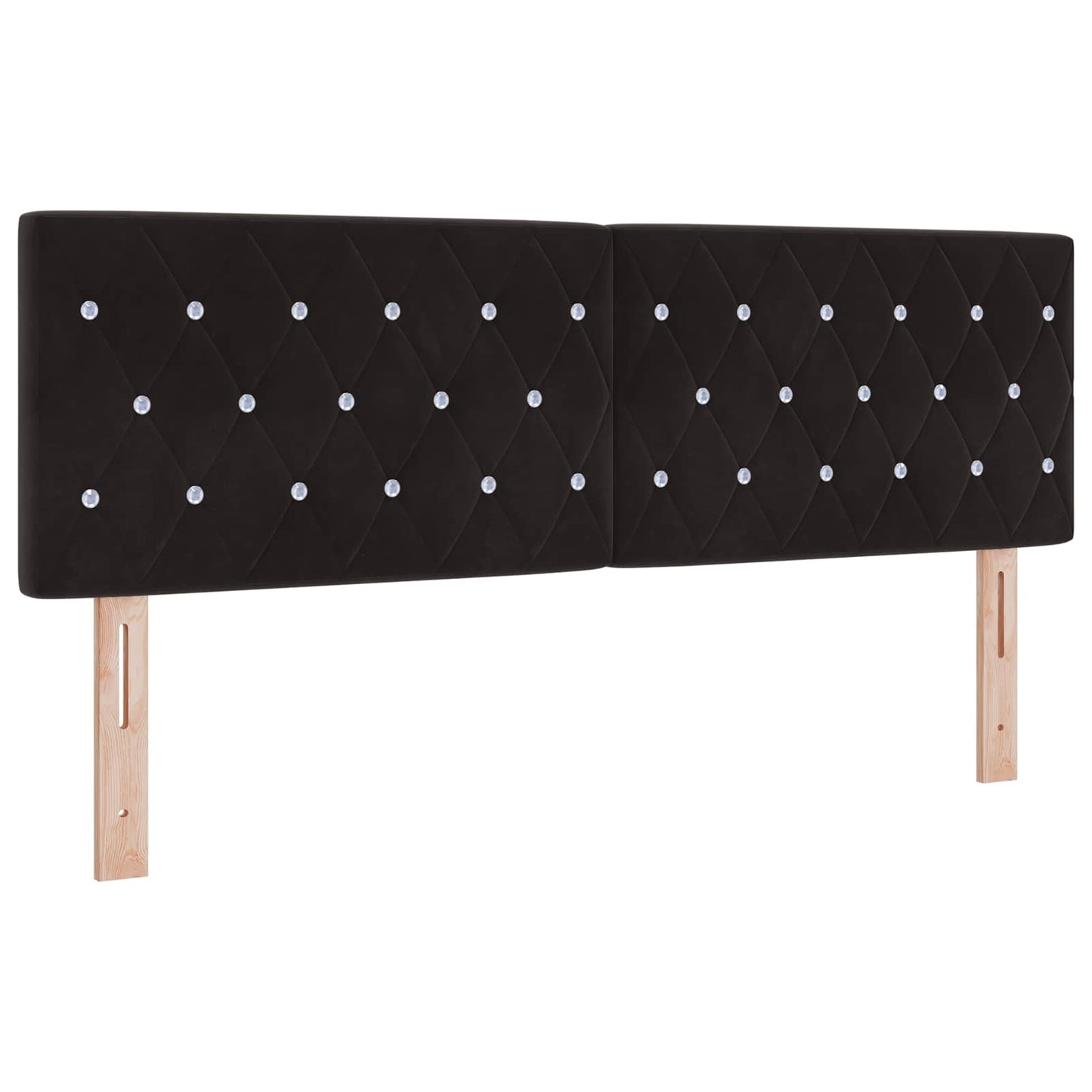 vidaXL Κεφαλάρι Μαύρο 144 cm Βελούδο