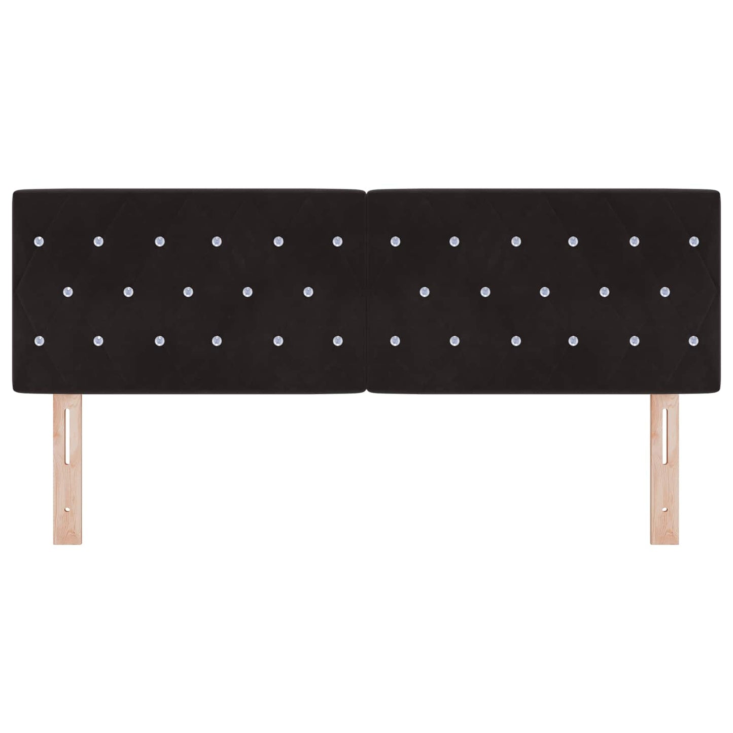 vidaXL Κεφαλάρι Μαύρο 144 cm Βελούδο