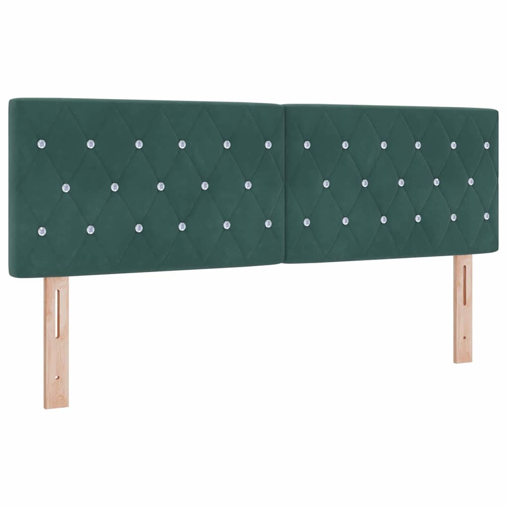 vidaXL Κεφαλάρι Σκούρο Πράσινο 144 cm Βελούδο
