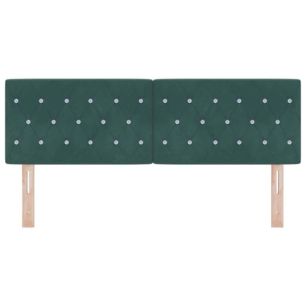 vidaXL Κεφαλάρι Σκούρο Πράσινο 144 cm Βελούδο