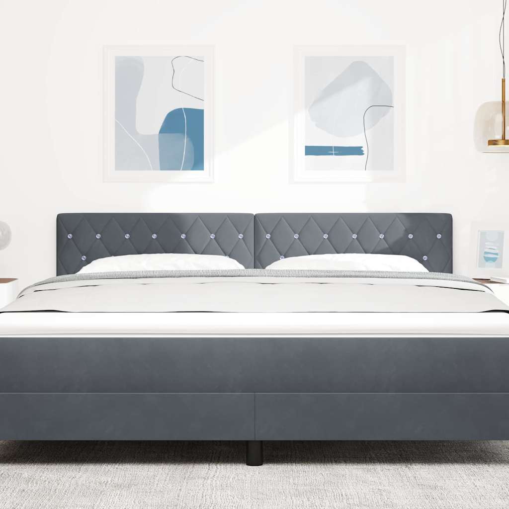 vidaXL Κεφαλάρι Σκούρο Γκρι 180 cm Βελούδο