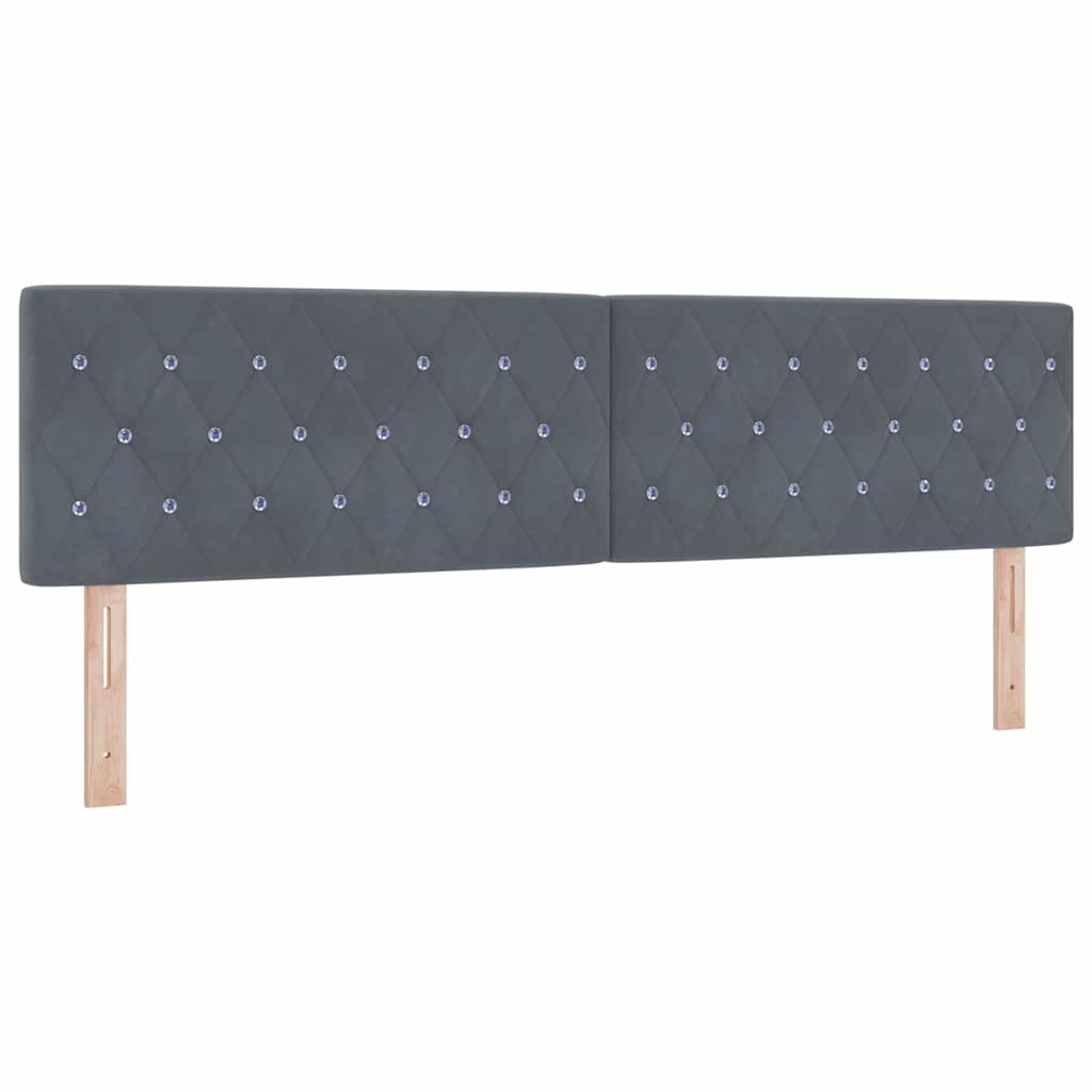 vidaXL Κεφαλάρι Σκούρο Γκρι 180 cm Βελούδο