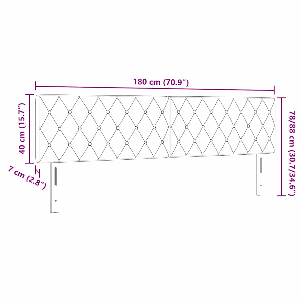 vidaXL Κεφαλάρι Ροζ 180 cm Βελούδο