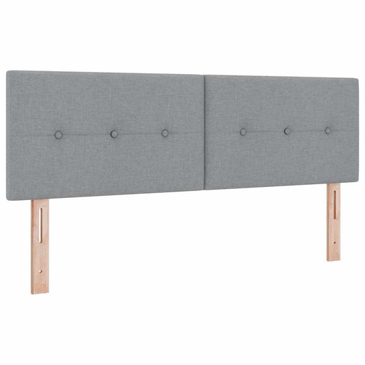 vidaXL Κεφαλάρι με κεφαλάρι Ανοιχτό γκρι 144 cm Τεχνητό Δέρμα