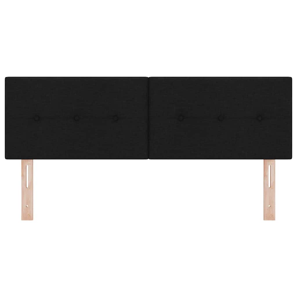 vidaXL Κεφαλάρι με κεφαλάρι Μαύρο 144 cm Τεχνητό Δέρμα