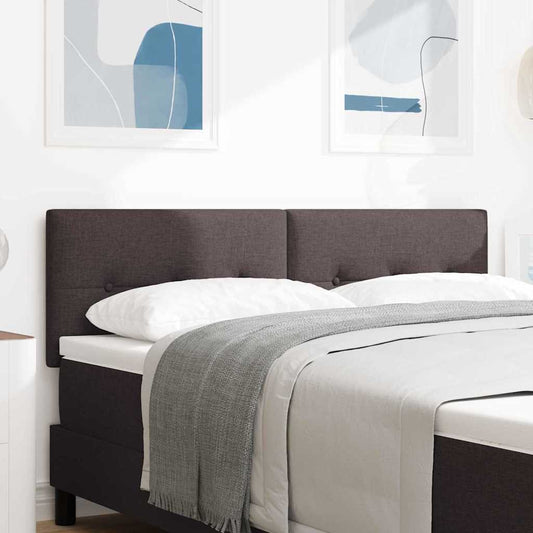 vidaXL Κεφαλάρι με κεφαλάρι Σκούρο Καφέ 144 cm Τεχνητό Δέρμα