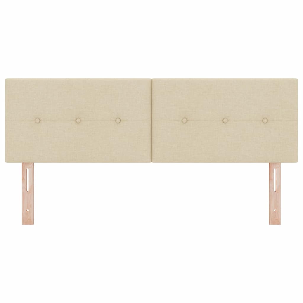 vidaXL Κεφαλάρι με κεφαλάρι Κρεμ 144 cm Τεχνητό Δέρμα