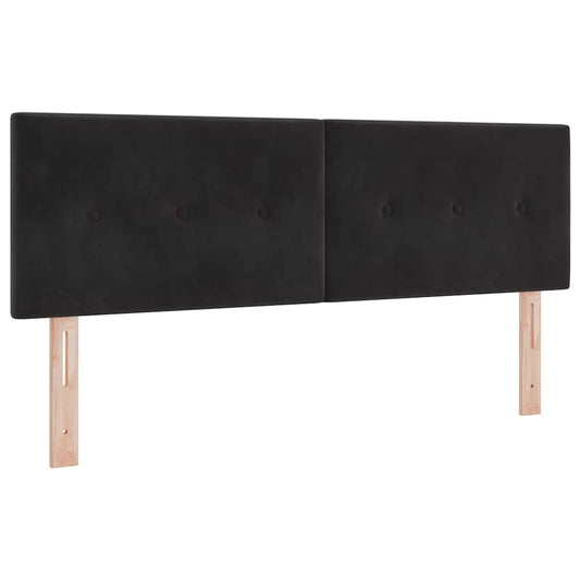 vidaXL Κεφαλάρι με κεφαλάρι Μαύρο 144 cm Τεχνητό Δέρμα