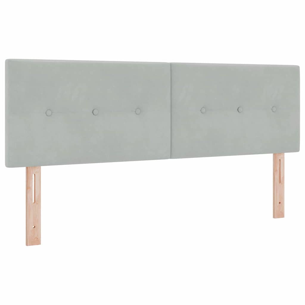 vidaXL Κεφαλάρι Ανοιχτό γκρι 160 cm Βελούδο