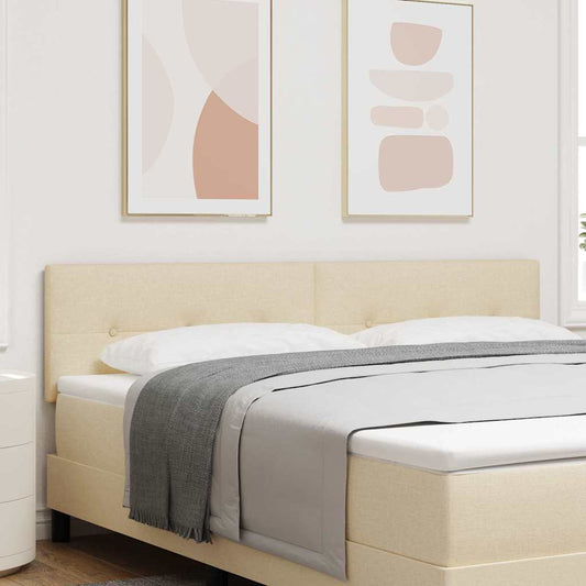 vidaXL Κεφαλάρι με κεφαλάρι Κρεμ 180 cm Τεχνητό Δέρμα