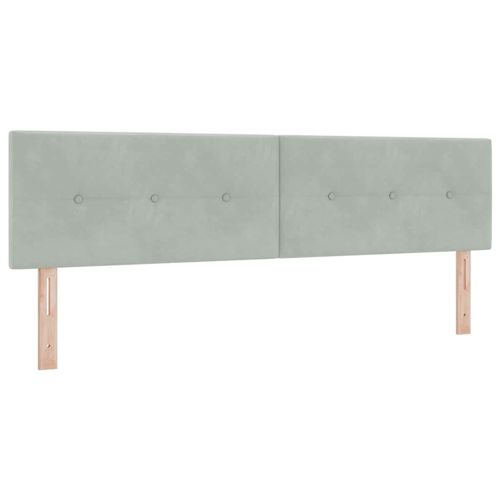 vidaXL Κεφαλάρι με κεφαλάρι Ανοιχτό γκρι 180 cm Τεχνητό Δέρμα