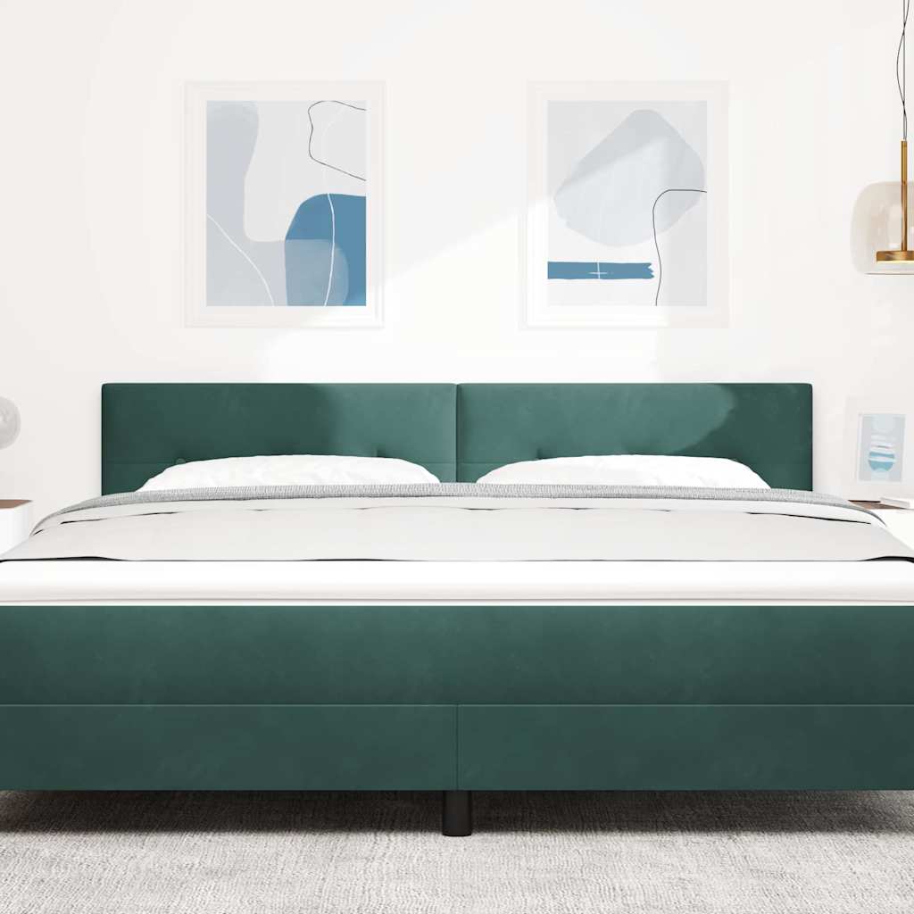 vidaXL Κεφαλάρι Σκούρο Πράσινο 180 cm Βελούδο