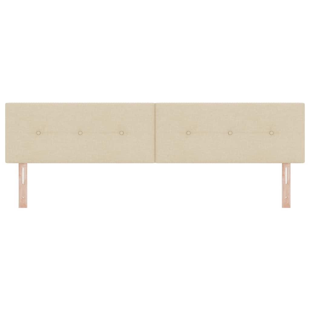 vidaXL Κεφαλάρι με κεφαλάρι Κρεμ 200 cm Τεχνητό Δέρμα