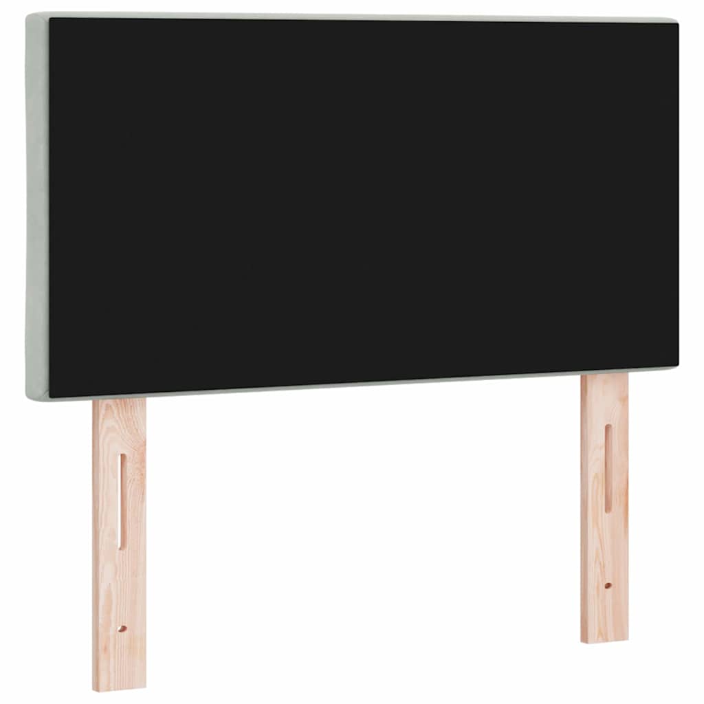 vidaXL Κεφαλάρι Ανοιχτό γκρι 80 cm Βελούδο