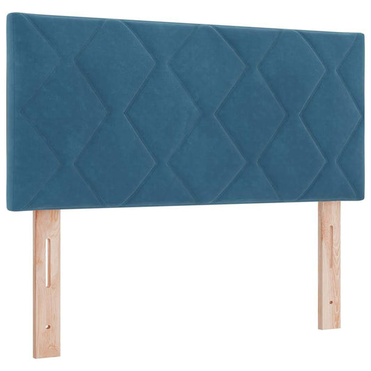 vidaXL Κεφαλάρι Επιτοίχιο Γεωμετρικό Σκούρο Μπλε 90 cm Βελούδο