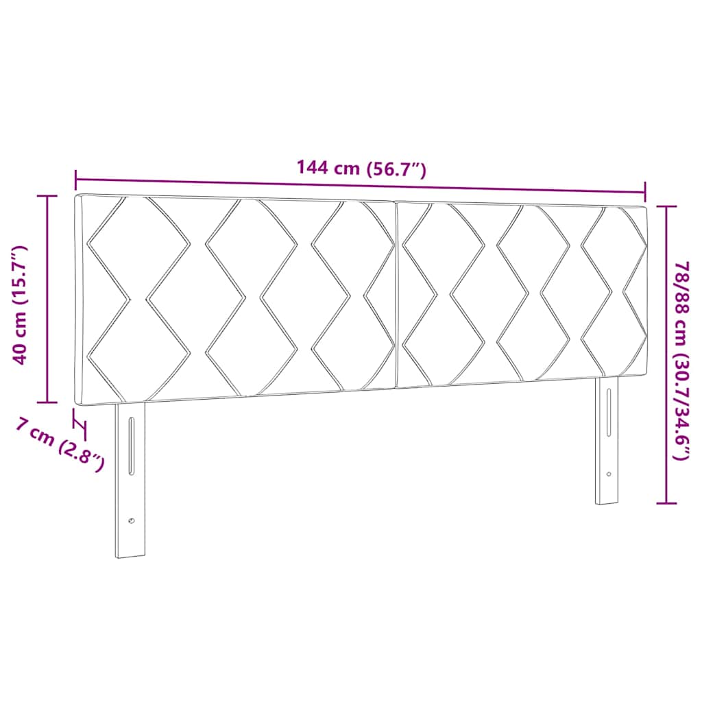 vidaXL Κεφαλάρι Μπλε 144 cm ύφασμα