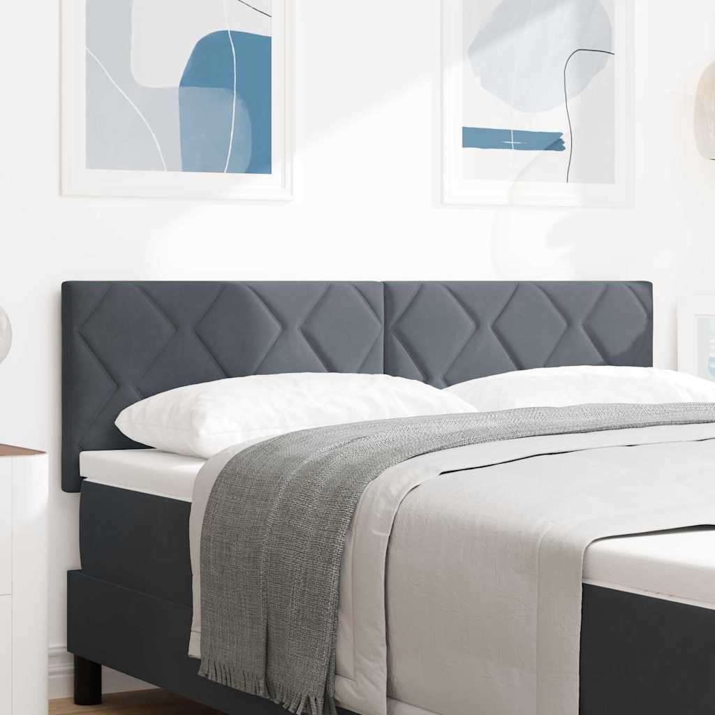 vidaXL Κεφαλάρι Σκούρο Γκρι 144 cm Βελούδο