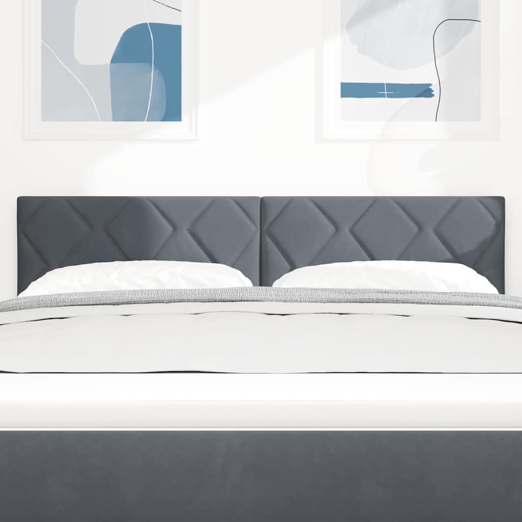 vidaXL Κεφαλάρι Σκούρο Γκρι 144 cm Βελούδο