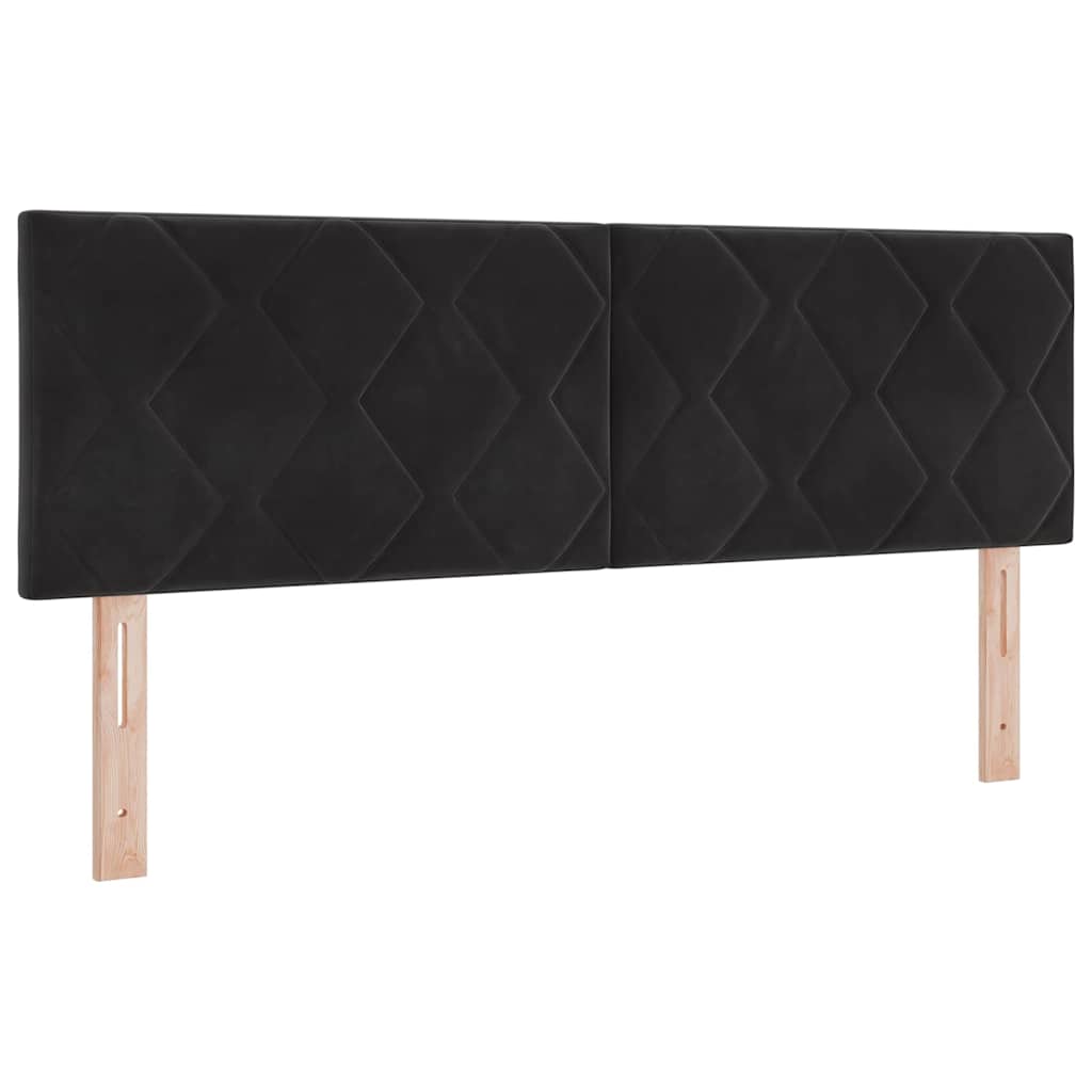 vidaXL Κεφαλάρι Μαύρο 144 cm Βελούδο