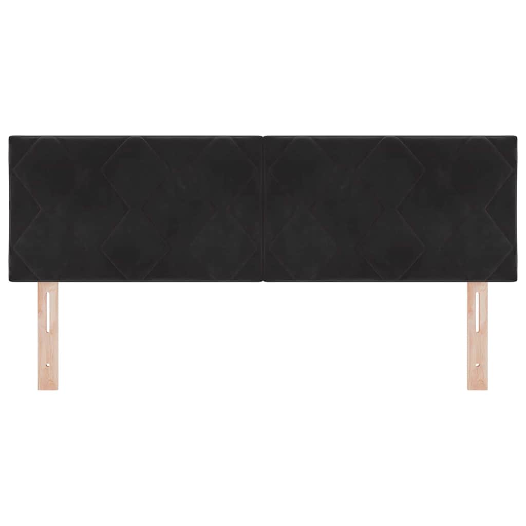 vidaXL Κεφαλάρι Μαύρο 144 cm Βελούδο