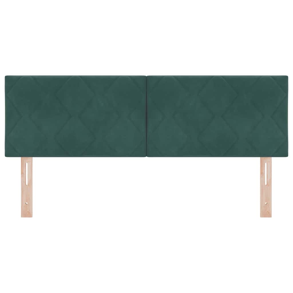 vidaXL Κεφαλάρι Σκούρο Πράσινο 144 cm Βελούδο