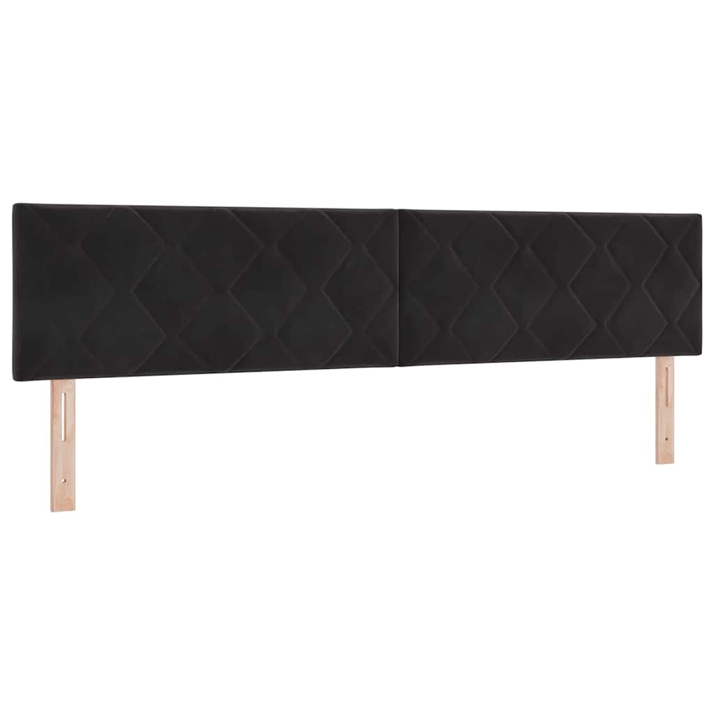 vidaXL Κεφαλάρι Μαύρο 200 cm Βελούδο