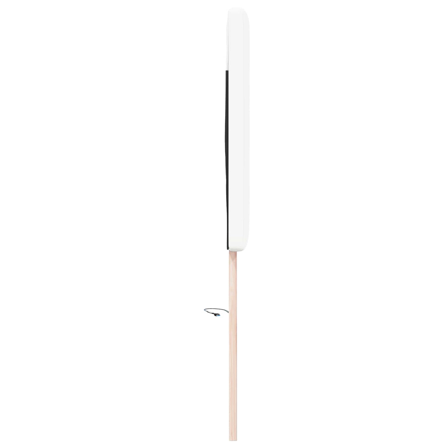 vidaXL LED κεφαλάρι Λευκό 160 cm Τεχνητό Δέρμα