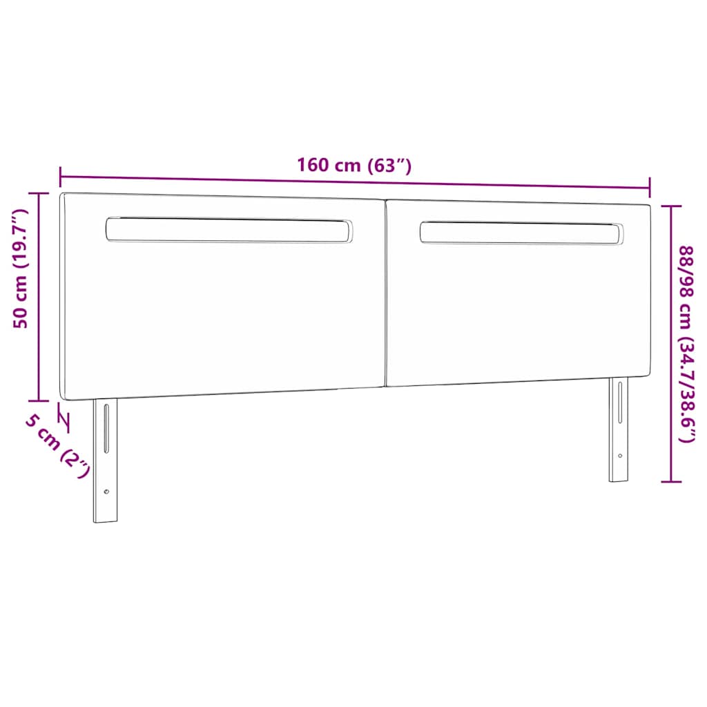 vidaXL Κεφαλάρι Επιτοίχιο με κεφαλάρι Λευκό 160 cm PVC