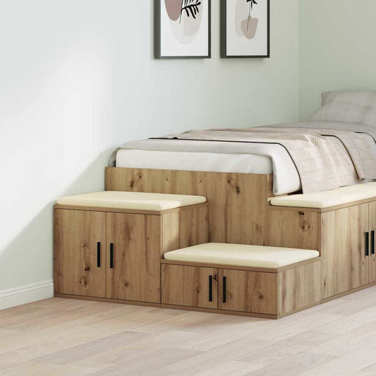 vidaXL Ντουλάπι αποθήκευσης 2 τμχ. Artisan Oak 127 x 41 x 40 εκ