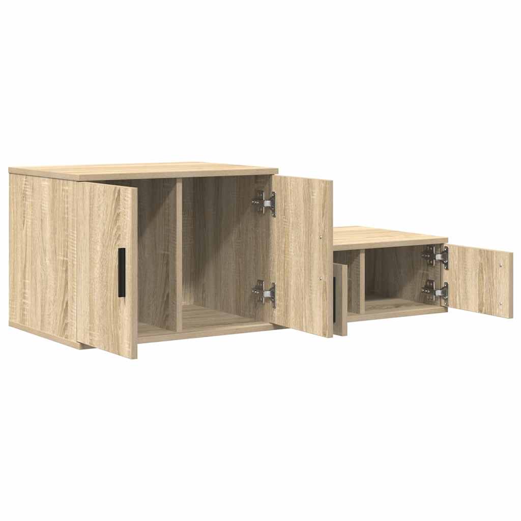 vidaXL Ντουλάπι αποθήκευσης 2 pcs Δρύς Sonoma 118 x 41 x 40 εκ