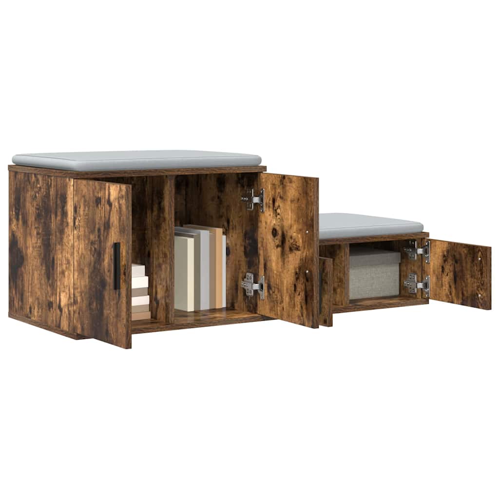 vidaXL Ντουλάπι αποθήκευσης 2 pcs Καπνιστό Δρύς 108 x 41 x 40 εκ