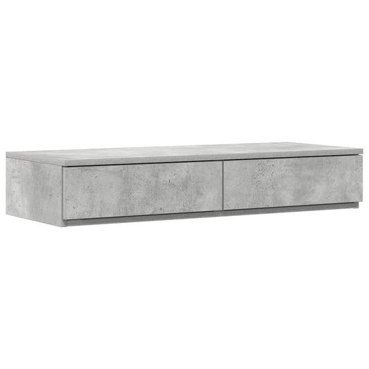 vidaXL Συρτάρια κρεβατιού Σκυρόδεμα Γκρι 100 x 36,5 x 16,5 εκ